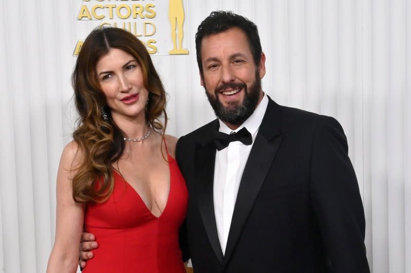 Adam Sandler (R) and Jackie Sandler attend the SAG Awards in February. File Photo by Jim Ruymen/UPI