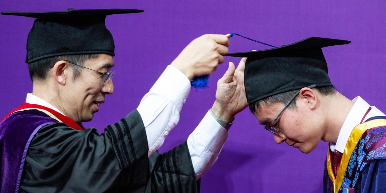 Graduates attending Tsinghua University's Commencement Ceremony in April 2023.