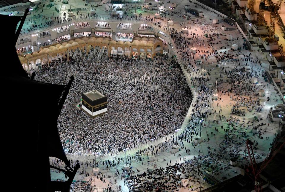 Incredible photos have shown two million Muslims gathering in the holy city of Mecca in Saudi Arabia to perform initial rites of the Hajj (AFP/Getty Images)