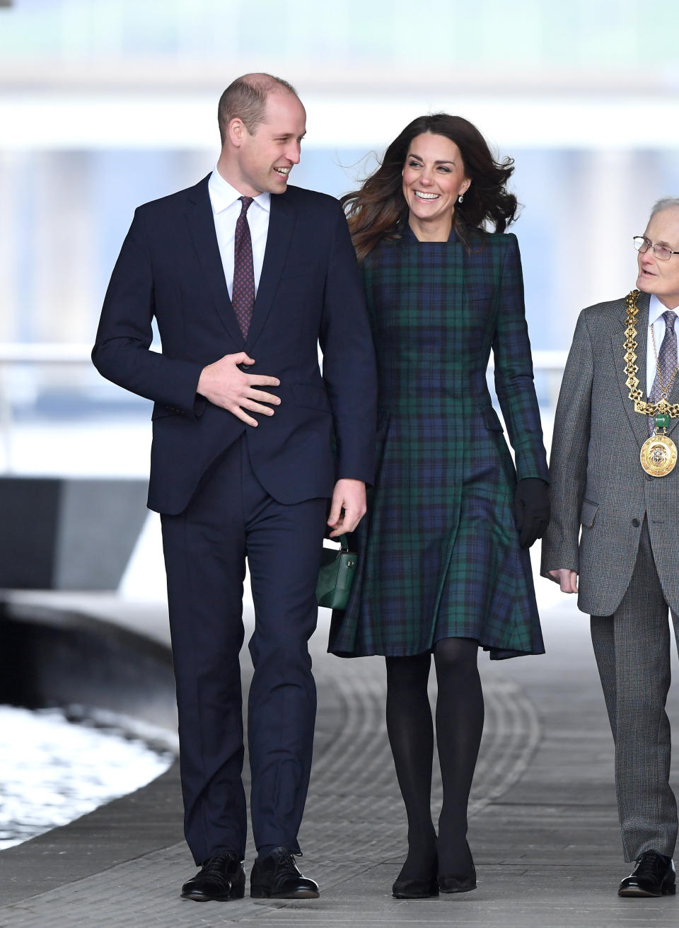 Prince William, the Duke of Cambridge, and Kate officially open the V&amp;A Dundee design museum in Dundee, Scotland, on Jan. 29.