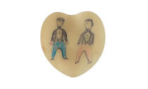 <p>8” Heart Dish, $95, <a href="http://www.johnderian.com/collections/decoupage-browse-by-shape-other-shapes/products/8h-sailor-friends-png" rel="nofollow noopener" target="_blank" data-ylk="slk:John Derian;elm:context_link;itc:0;sec:content-canvas" class="link ">John Derian</a></p>