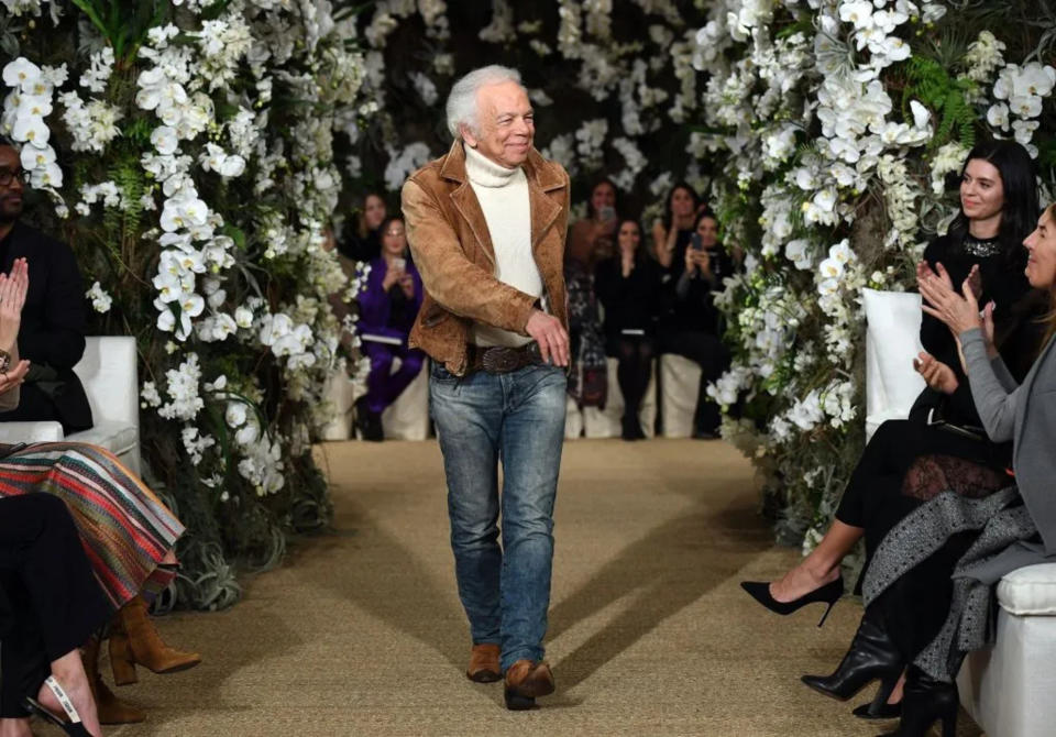 Ralph Lauren on the runway.