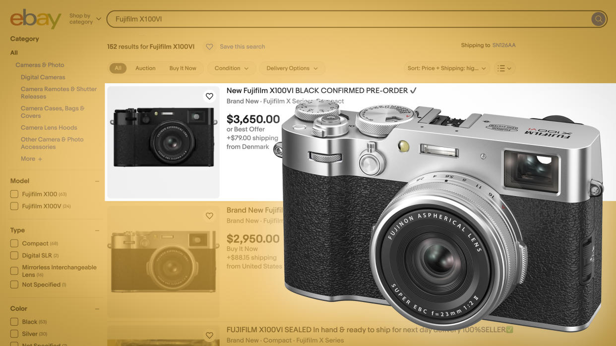  Fujifilm X100VI listings on eBay. 