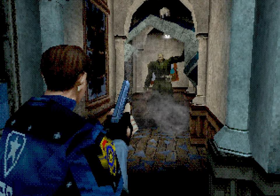 PS1-style Resident Evil 2 with over-the-shoulder camera