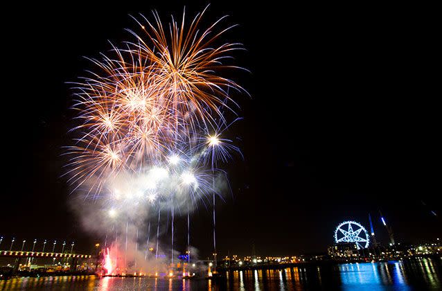 Australia Day fireworks light up Docklands last year. Photo: Chris Putnam/Getty Images