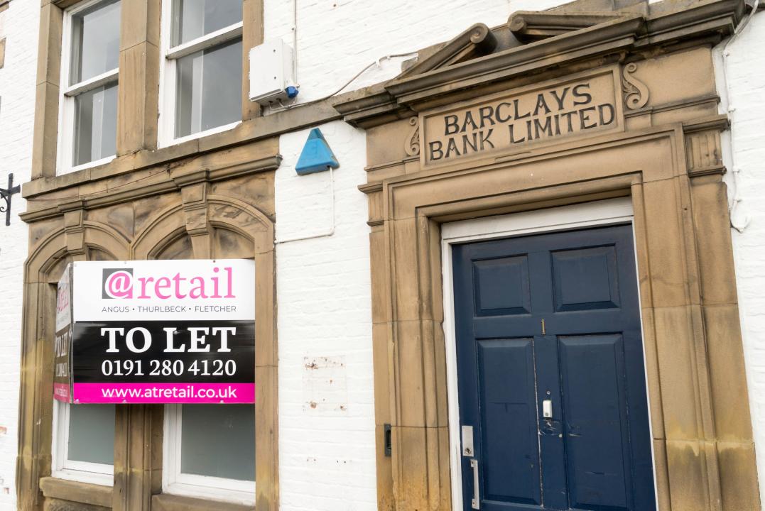 Closed branch of Barclays Bank in Helmsley, North Yorkshire, England, UK