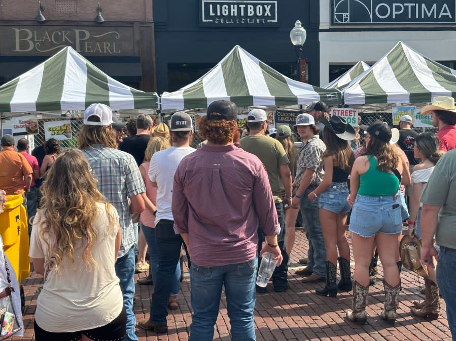 Festival-goers in downtown Tyler for the 2024 Red Dirt Music Festival.