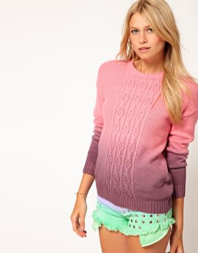 Ombre Cable-Knit