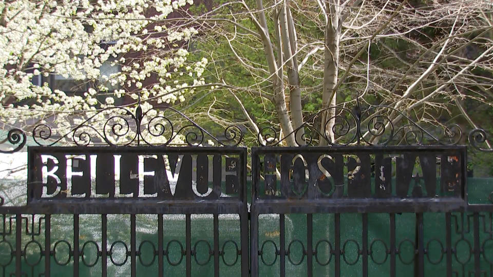 Image: Bellevue Hospital gate (NBC News)