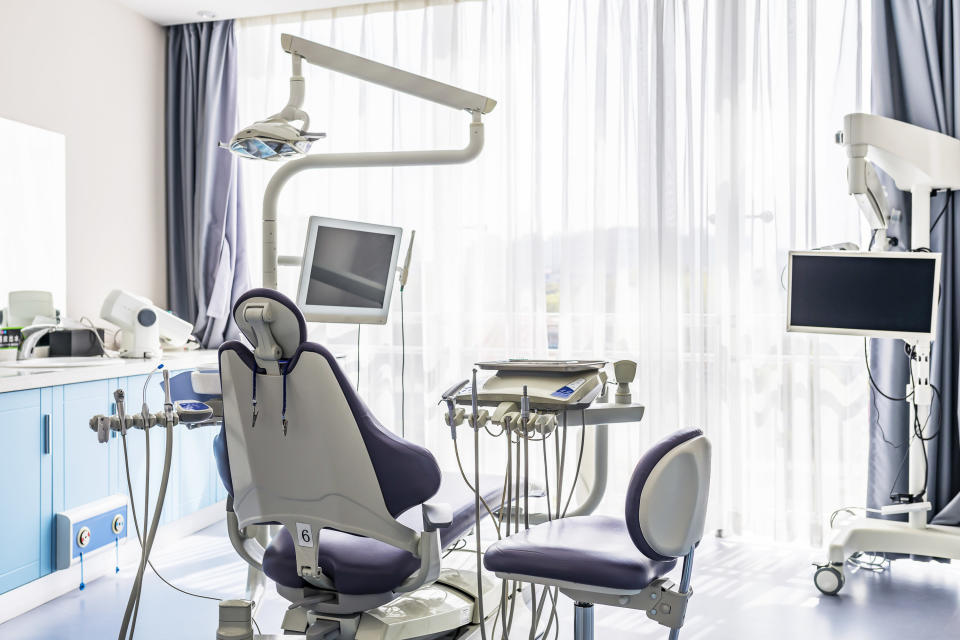 A dentist's chair