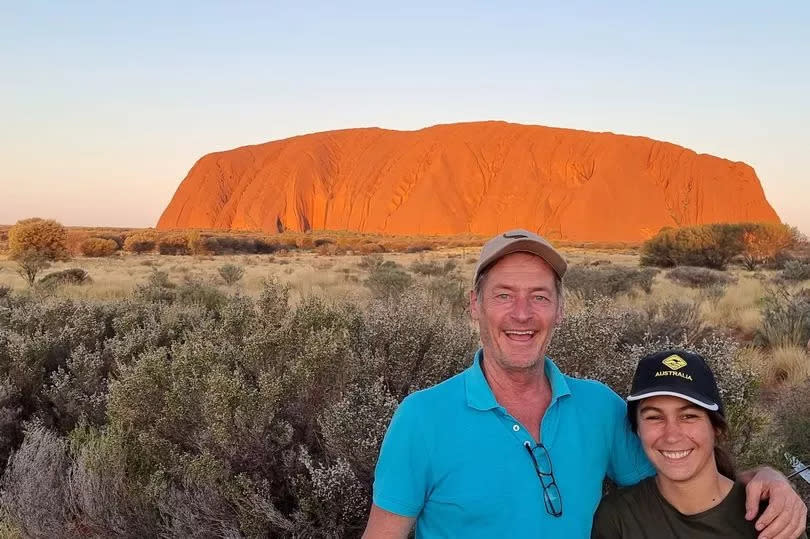 Mark and Marjorie Jensen standing together in Australia