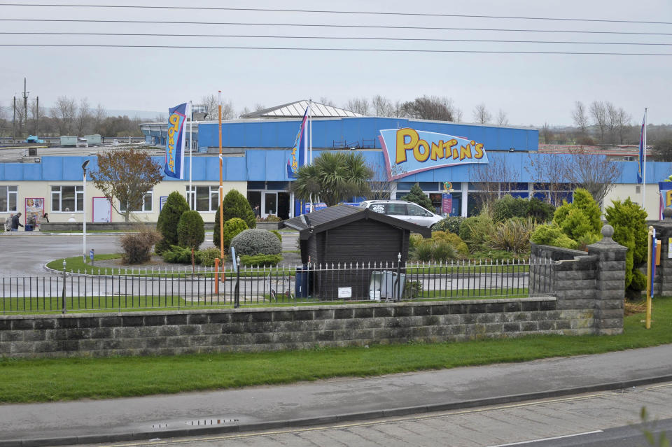 A general view of Pontin's signage at Brean, Somerset.