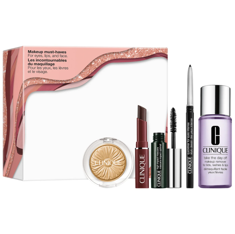 <p><a href="https://go.redirectingat.com?id=74968X1596630&url=https%3A%2F%2Fwww.sephora.com%2Fproduct%2Fmakeup-must-haves-set-P508174&sref=https%3A%2F%2F" rel="nofollow noopener" target="_blank" data-ylk="slk:Shop Now;elm:context_link;itc:0;sec:content-canvas" class="link ">Shop Now</a></p><p>Makeup Must-Haves Set</p><p>$21.00</p><span class="copyright">Sephora</span>