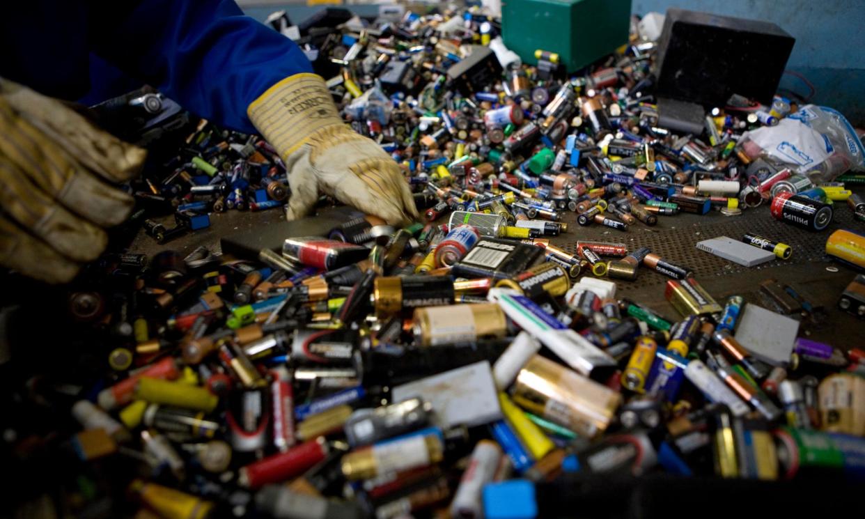 <span>Batteries can become damaged if they are not recycled and can lead to fires at waste centres.</span><span>Photograph: Ton Koene/Alamy</span>