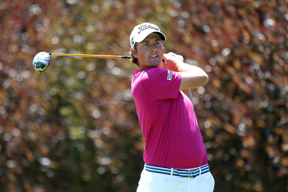 SAN FRANCISCO, CA - JUNE 16: Webb Simpson of the United States hits his tee shot on the first hole during the third round of the 112th U.S. Open at The Olympic Club on June 16, 2012 in San Francisco, California. (Photo by Andrew Redington/Getty Images)