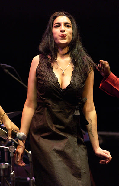 Amy Winehouse at the Barbican Theatre in London on April 5, 2004