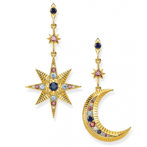 Thomas Sabo Royalty Star & Moon Earrings  - Amazon
