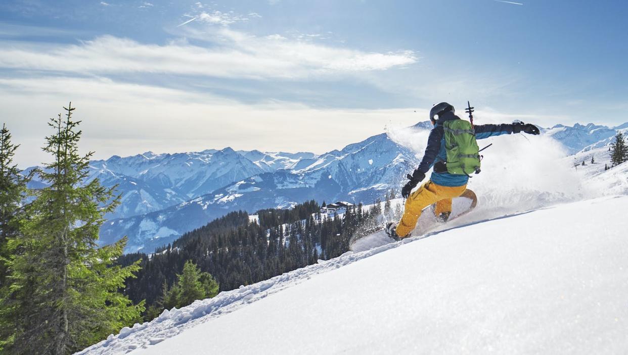 <span class="caption">Research shows that people who have flow as a regular part of their lives are happier and less likely to focus on themselves.</span> <span class="attribution"><a class="link " href="https://www.gettyimages.com/detail/photo/winter-holidays-in-ski-resort-royalty-free-image/1280113636?adppopup=true" rel="nofollow noopener" target="_blank" data-ylk="slk:Yulkapopkova/E+ via Getty Images;elm:context_link;itc:0;sec:content-canvas">Yulkapopkova/E+ via Getty Images</a></span>