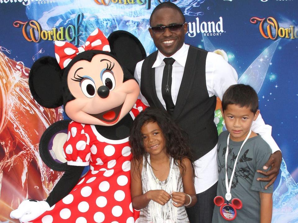 Wayne Brady and his family at Disneyland in 2010.