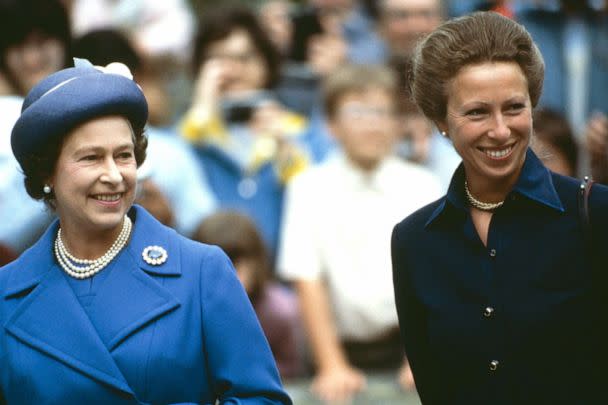 PHOTO: Queen Elizabeth II and Princess Anne at Balmoral, Scotland, Aug. 14, 1983.  (Tim Graham Photo Library via Getty Images)