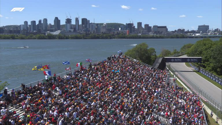 El circuito, repleto y el día espléndido en Montreal