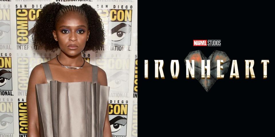 Dominique Thorne participates in the Marvel Studios’ Live-Action presentation at San Diego Comic-Con on July 23, 2022.