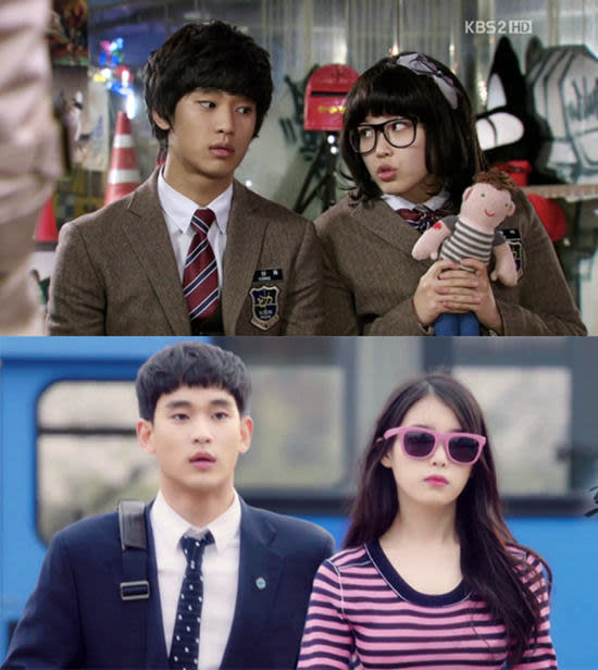 （圖源：KBS《Dream High》、《製作人的那些事》截圖）