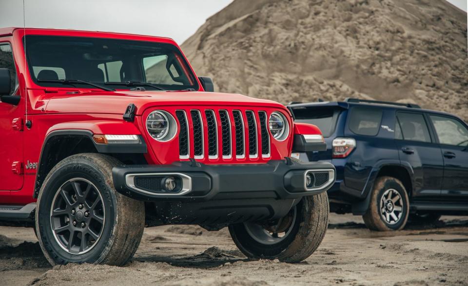 Photos of the 2020 Jeep Gladiator and 2019 Toyota 4Runner