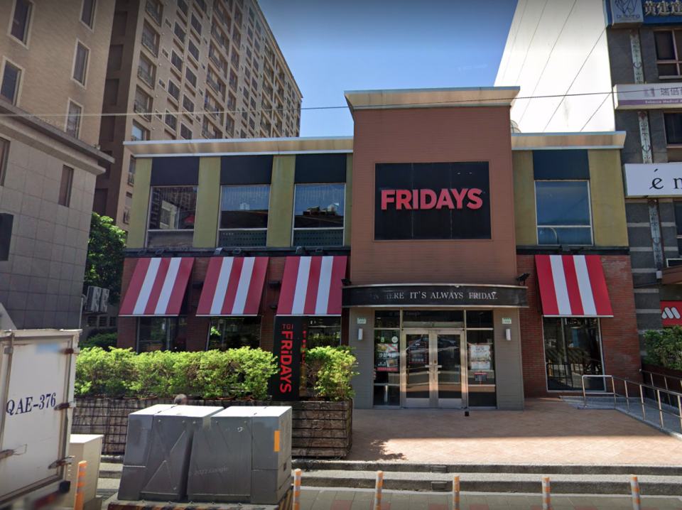TGI Fridays桃園餐廳租約到期，將於3月24日結束營業。（翻攝自Google Maps）