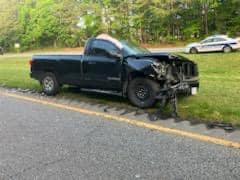 One of the vehicles involved in May 2’s Route 58 crash in Suffolk (Suffolk Fire & Rescue)