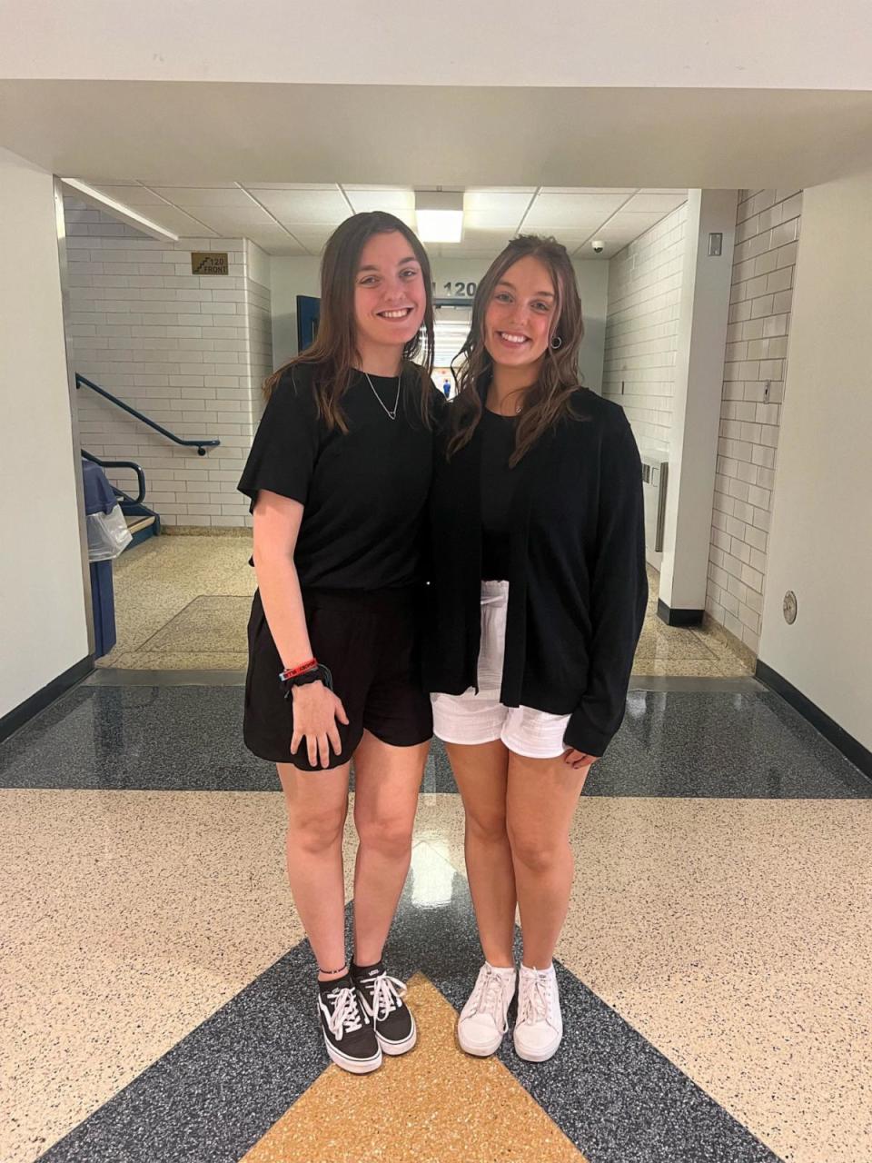 PHOTO: Gabriella DiPerna and Gianna DiPerna are one of 11 sets of twins in the 2024 graduating class of Norwin High School. (Norwin High School)