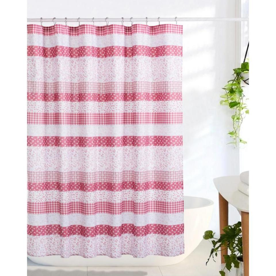 6) Rose Shower Curtain