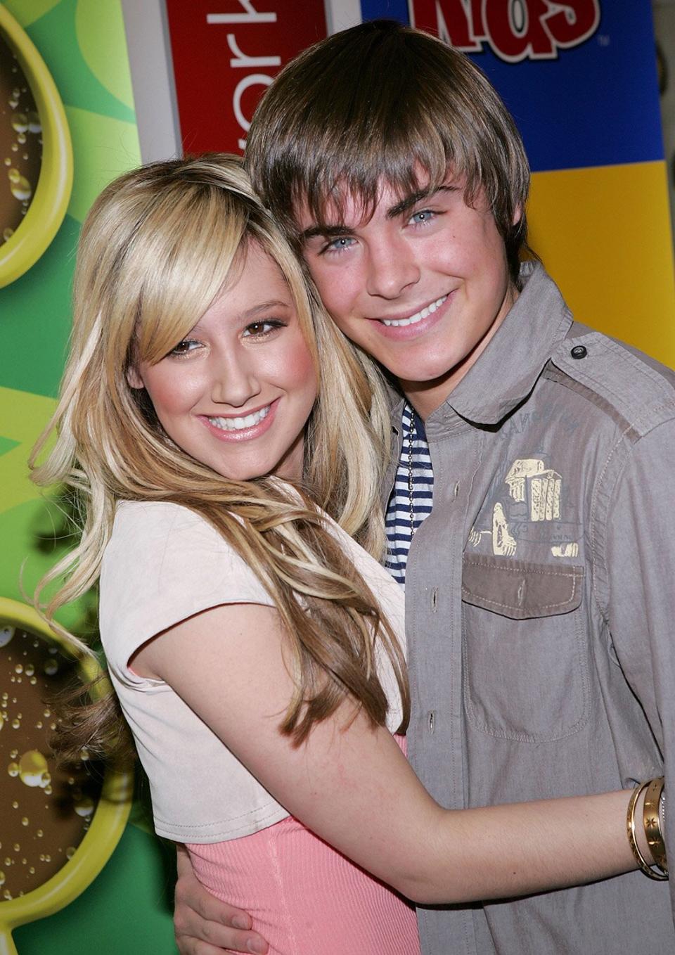 NEW YORK - FEBRUARY 09: Disney Channel actors Ashley Tisdale and Zac Efron pose as Stars of the Disney Channel appear at Splashlight Studios February 9, 2006 in New York City. (Photo by Paul Hawthorne/Getty Images)