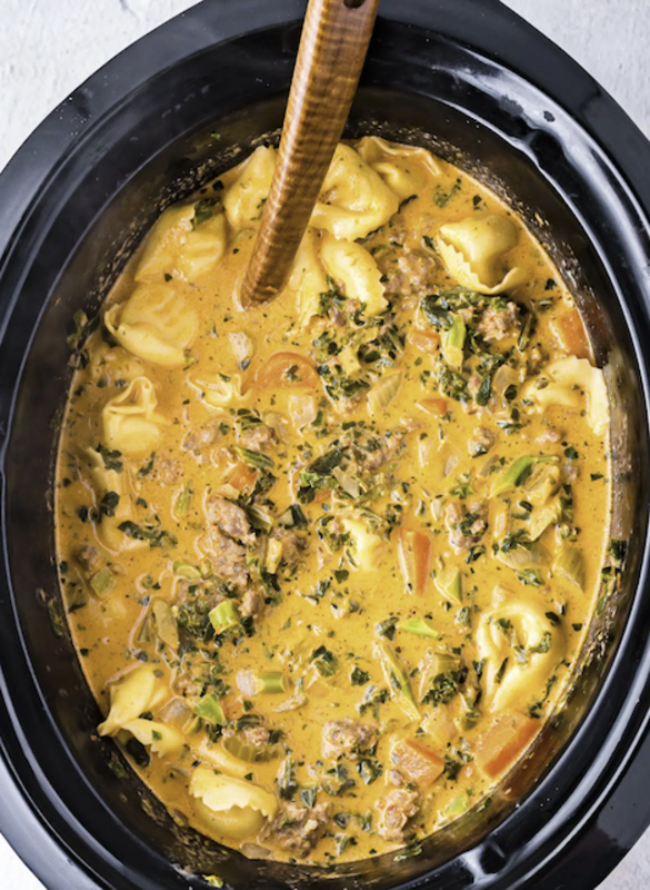 <p>The Magical Slow Cooker</p><p>One bowl of this creamy soup recipe just isn't going to be enough.</p><p><strong>Get the Recipe: <a href="https://www.themagicalslowcooker.com/creamy-tortellini-soup/" rel="nofollow noopener" target="_blank" data-ylk="slk:Crock Pot Creamy Tortellini Soup;elm:context_link;itc:0;sec:content-canvas" class="link rapid-noclick-resp">Crock Pot Creamy Tortellini Soup</a></strong></p>