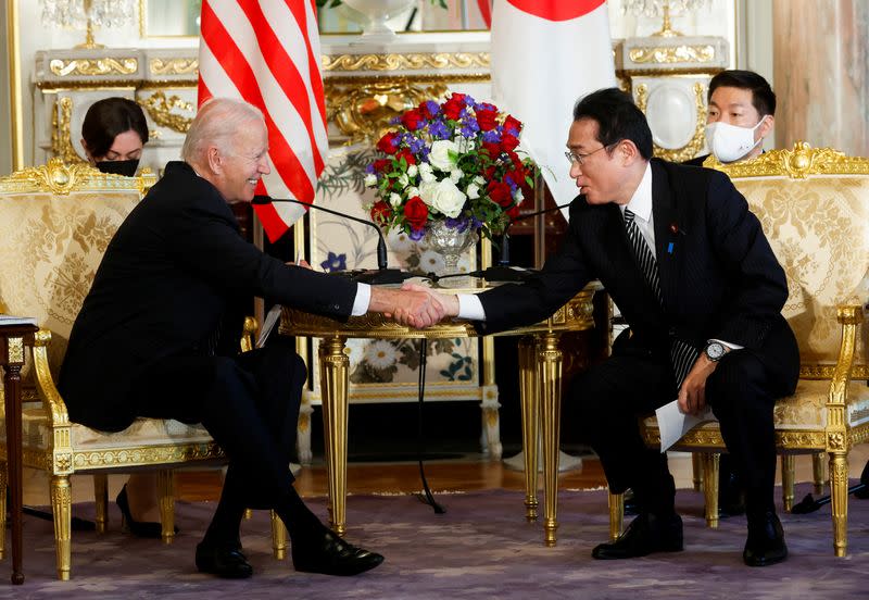 Japanese PM Kishida meets U.S. President Biden, in Tokyo