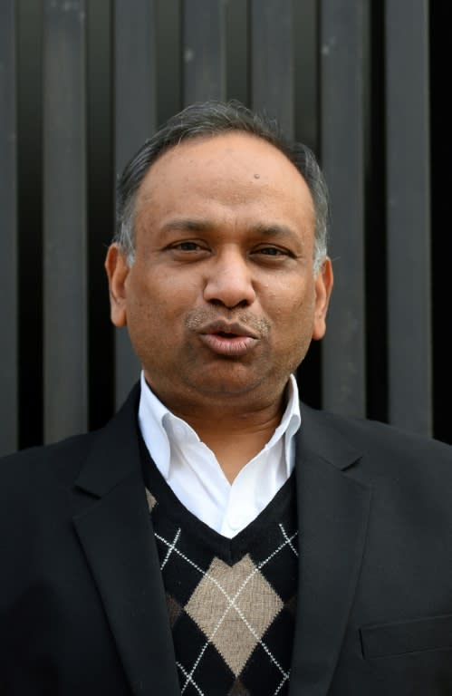 Indian lawyer Naresh Gupta speaks during an interview with AFP in New Delhi