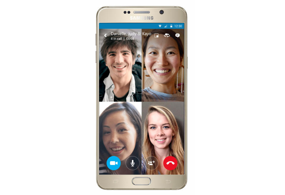 Group video calling in Skype for Android