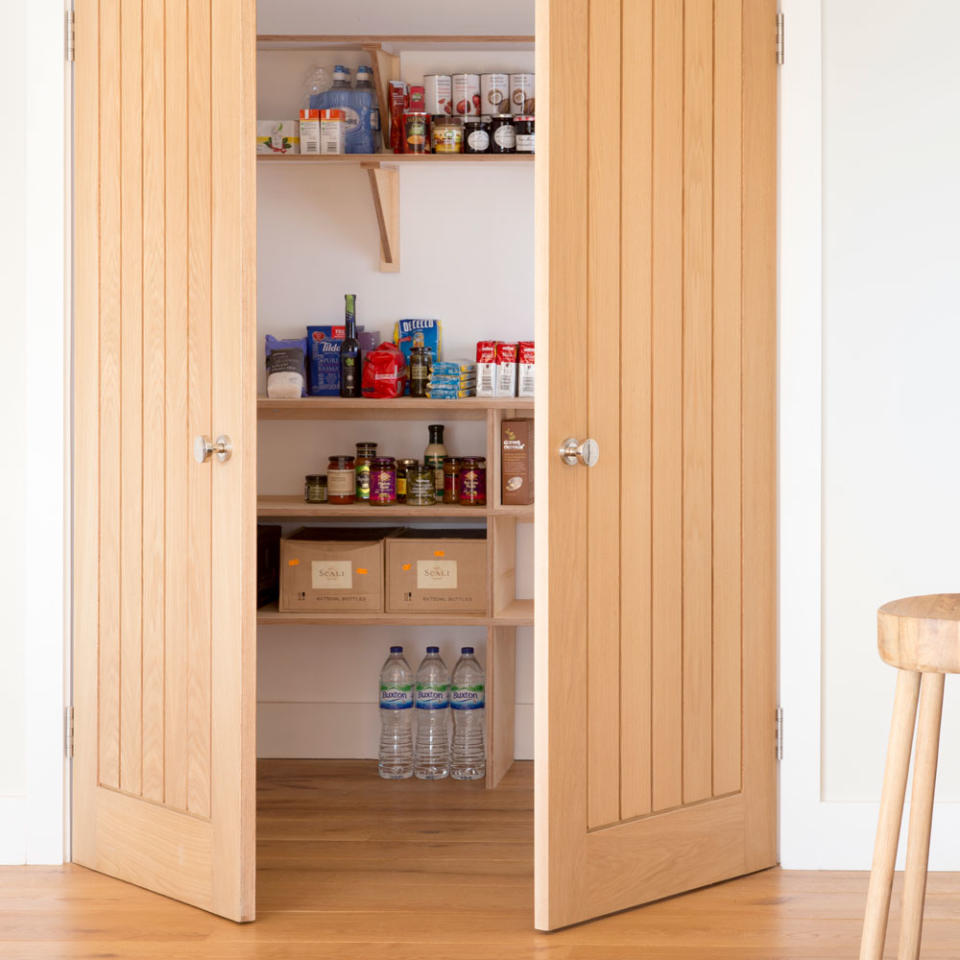 Dedicate a cupboard to creating a DIY pantry