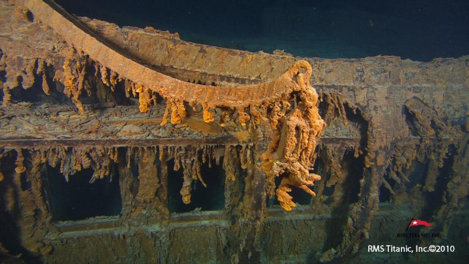 A lifeboat on the bow. The Titanic was fitted with only 16 lifeboats for the voyage. - Credit: Courtesy RMS Titanic