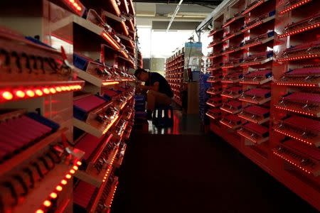 Batteries for electric vehicles are manufactured at a factory in Dongguan, China September 20, 2017. Picture taken September 20, 2017. REUTERS/Bobby Yip