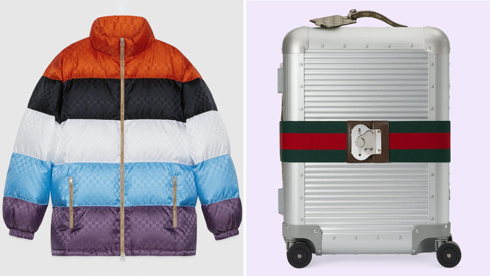A puffer jacket and trolley from Gucci 2022 Apres Ski collection