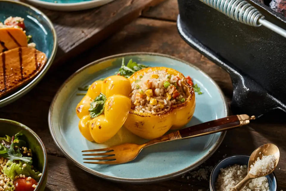 Pimientos Rellenos de Quinoa y Vegetales