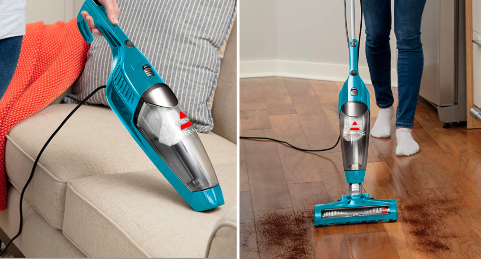 The Bissell Featherweight Turbo Lightweight Stick Vacuum and more cleaning supplies are on sale at Amazon.