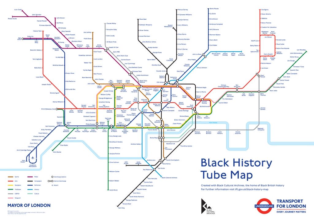 The Tube lines have also been renamed with specific themes, for example the Victoria line is ‘Literary’  (PA)