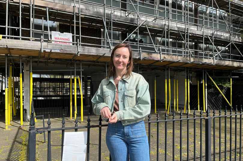 Sarah Barraclough along with other leaseholders have been involved in a lengthy battle with the council over the scaffolding