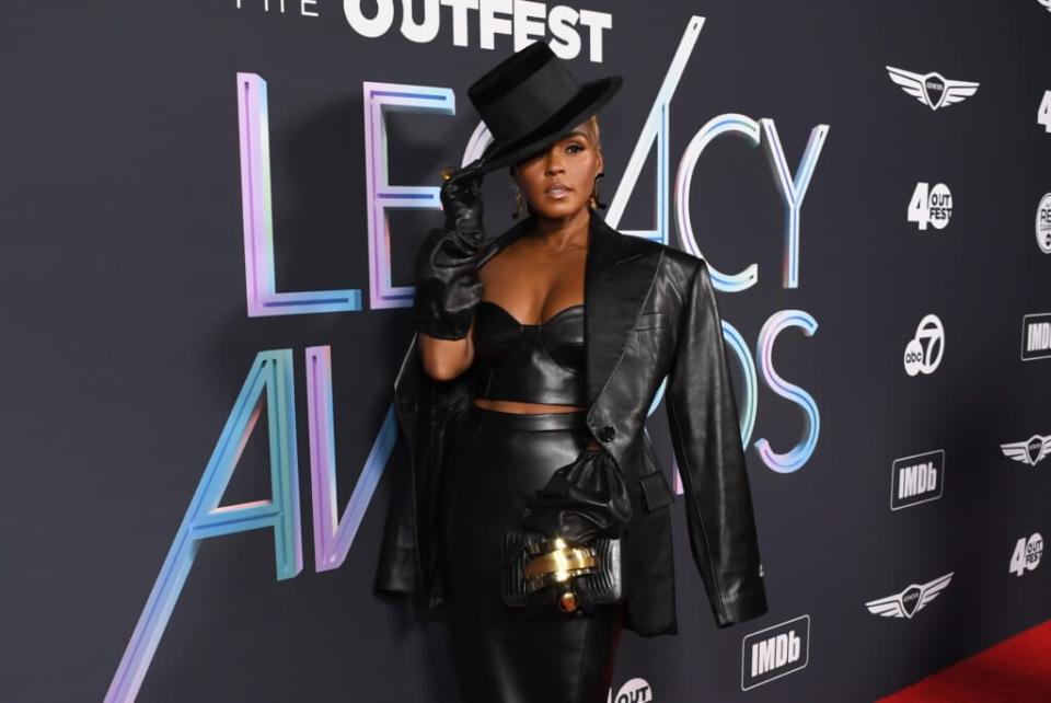 Janelle Monae attends 2022 Outfest Legacy Awards Gala on Oct. 22, 2022 at Paramount Studios in Los Angeles, California. <br>(Photo by Jon Kopaloff/Getty Images)