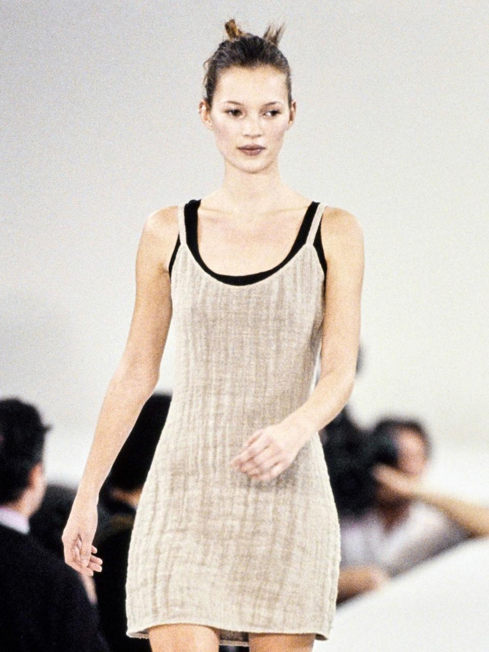 From a fresh-faced Kate Moss on the Spring 1994 runway to a subtle speck of silver in Fall 2017, less-is-more beauty has long reigned at Calvin Klein.