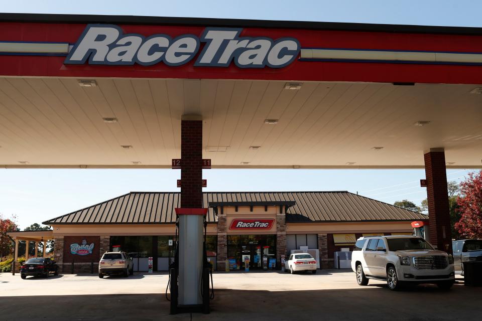 The U.S. Highway 441 RaceTrac near Watkinsville, where Elijah Wood, a 23-year-old was killed behind the checkout counter while alone at work on Friday, March 19, 2021. Former University of Georgia football player during the 2017 and 2018 seasons Ahkil Nasir Crumpton, is charged with the murder of Wood.