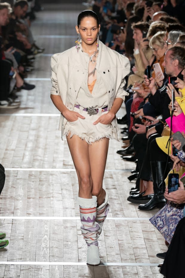 <p>A look from the Isabel Marant Spring 2020 collection. Photo: Imaxtree </p>