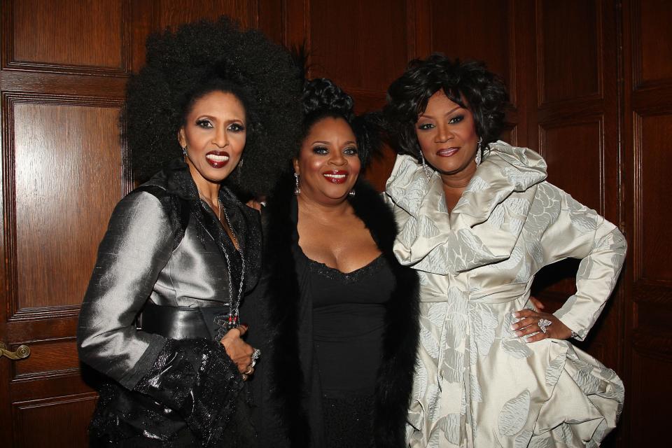 Sarah Dash, center, one of the co-founders of diva rock group Labelle known for original hit "Lady Marmalade," has died. She was 76.